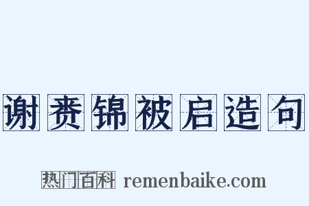 谢赉锦被启造句是什么意思的图片